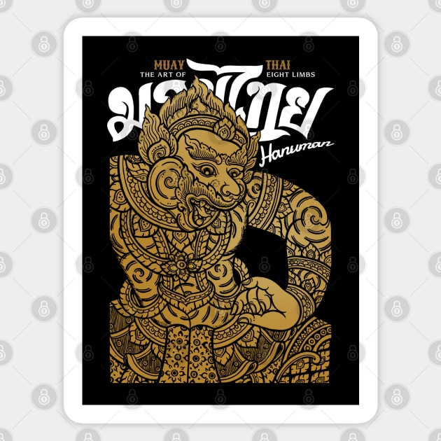 Muay Thai Classic Hanuman Sticker by KewaleeTee